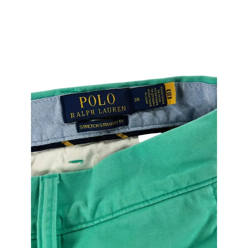 Polo Ralph Lauren Mens Mint Green Straight Fit Chino Shorts READ DESC - Size 38 - Picture 2 of 5